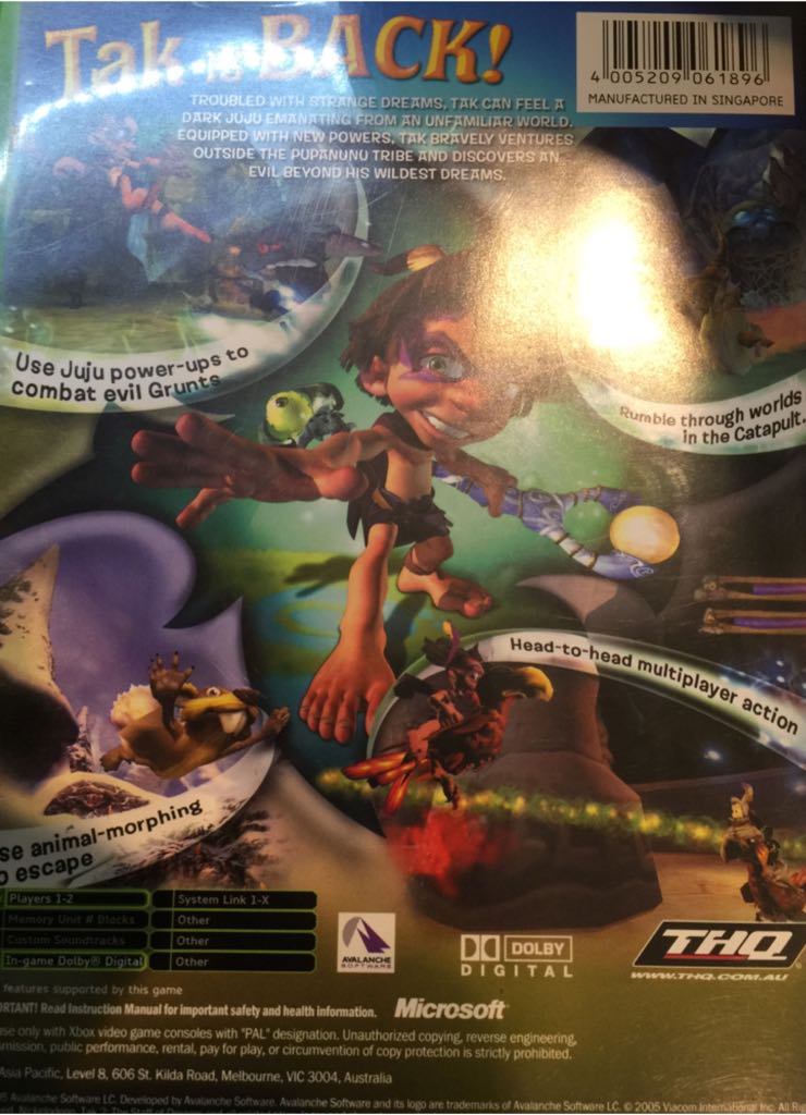 Tak 2 The Staff Of Dreams - Microsoft Xbox (THQ - 1-2) video game collectible [Barcode 4005209061896] - Main Image 2