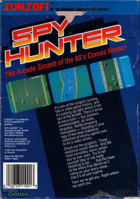 Spy Hunter - Nintendo Entertainment System (NES) (SunSoft) video game collectible - Main Image 2