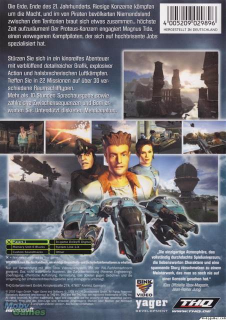 Yager - Microsoft Xbox (Kemco - 1) video game collectible [Barcode 741648008170] - Main Image 2