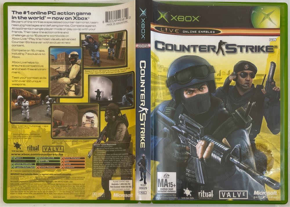 Counter Strike - Microsoft Xbox (Microsoft Game Studios - 1-16) video game collectible [Barcode 805529493810] - Main Image 4