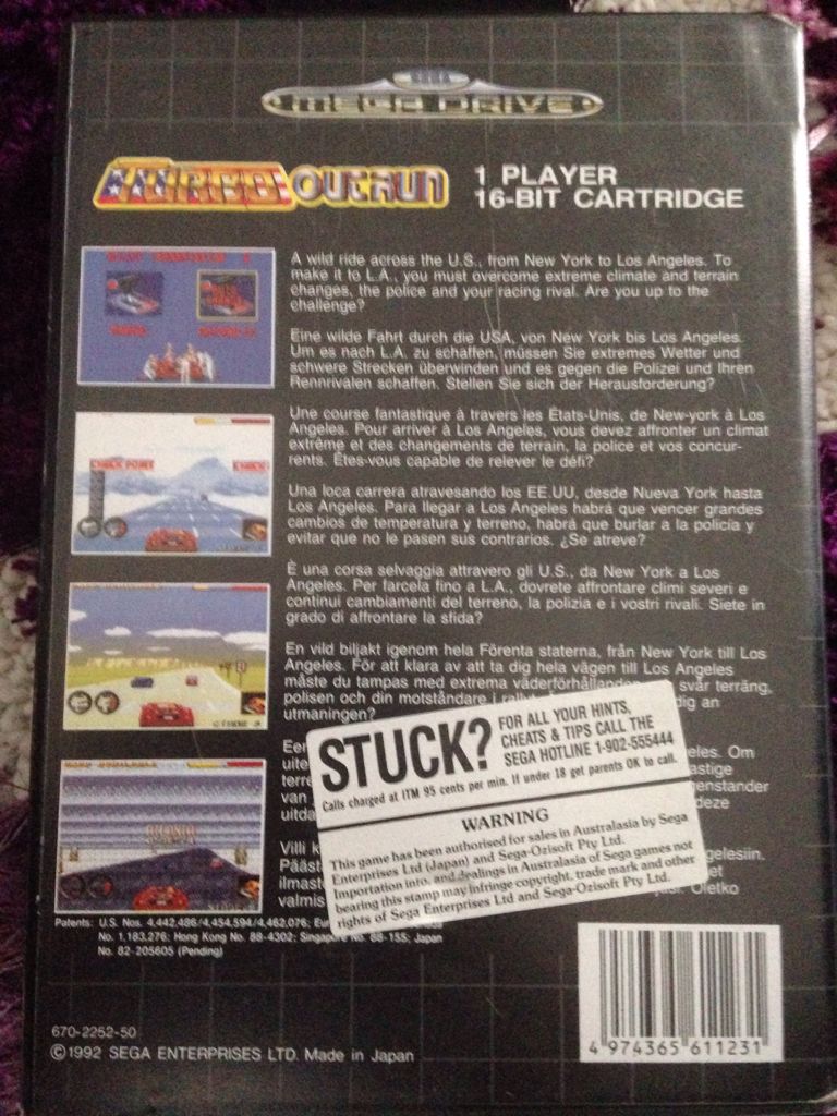 Outrun Turbo - Sega Mega Drive (Sega - 1) video game collectible [Barcode 4974365611231] - Main Image 2