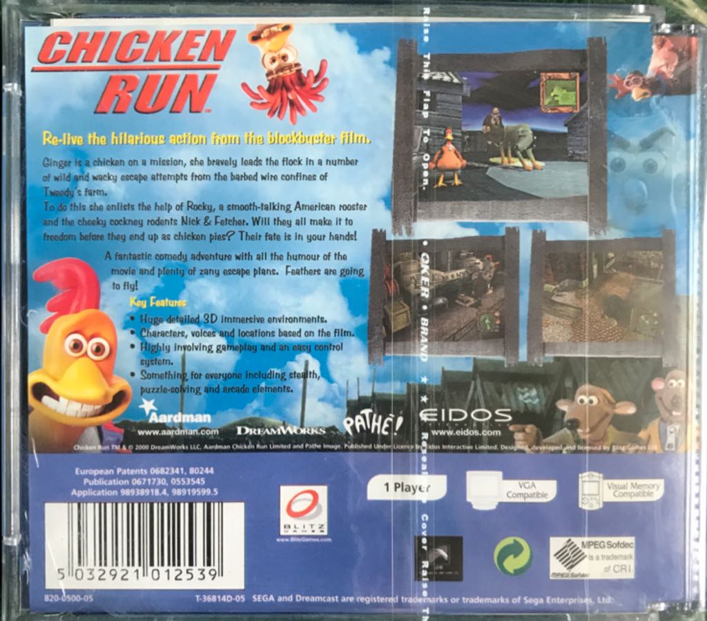 Chicken Run - Sega Dreamcast (1) video game collectible [Barcode 5032921012539] - Main Image 2