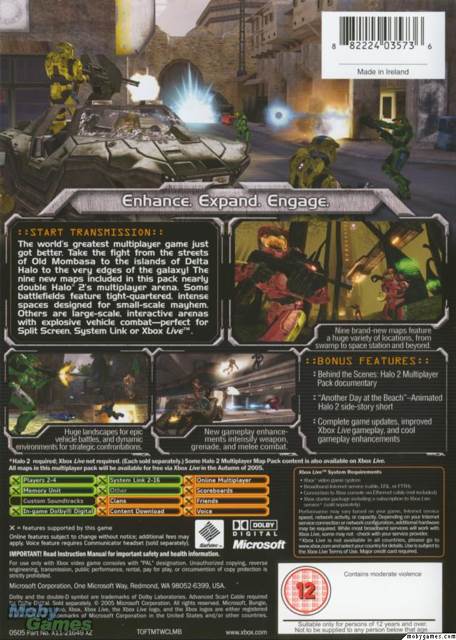 Halo 2 Multiplayer Map Pack - Microsoft Xbox (Microsoft Studios - 2-4 Players) video game collectible [Barcode 882224051323] - Main Image 2