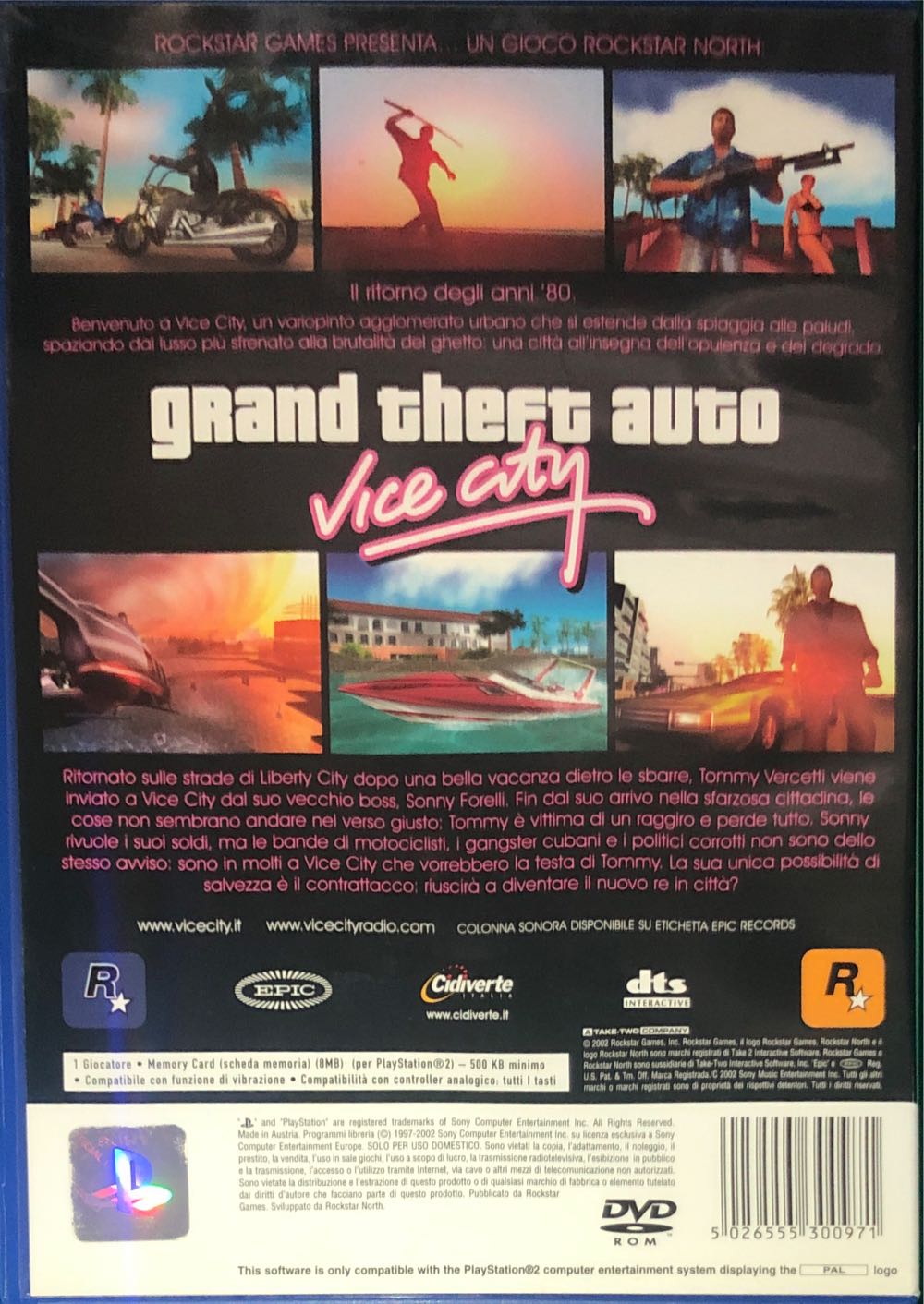 Grand Theft Auto Vice City - Sony PlayStation 2 (PS2) (Rock Star Games - 1) video game collectible [Barcode 5026555300971] - Main Image 2