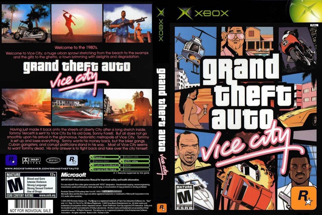 Grand Theft Auto Vice City - Microsoft Xbox video game collectible - Main Image 1