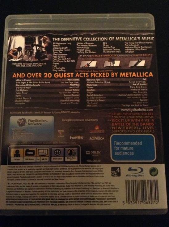 Guitar Hero Metallica - Sony PlayStation 3 (PS3) video game collectible - Main Image 2