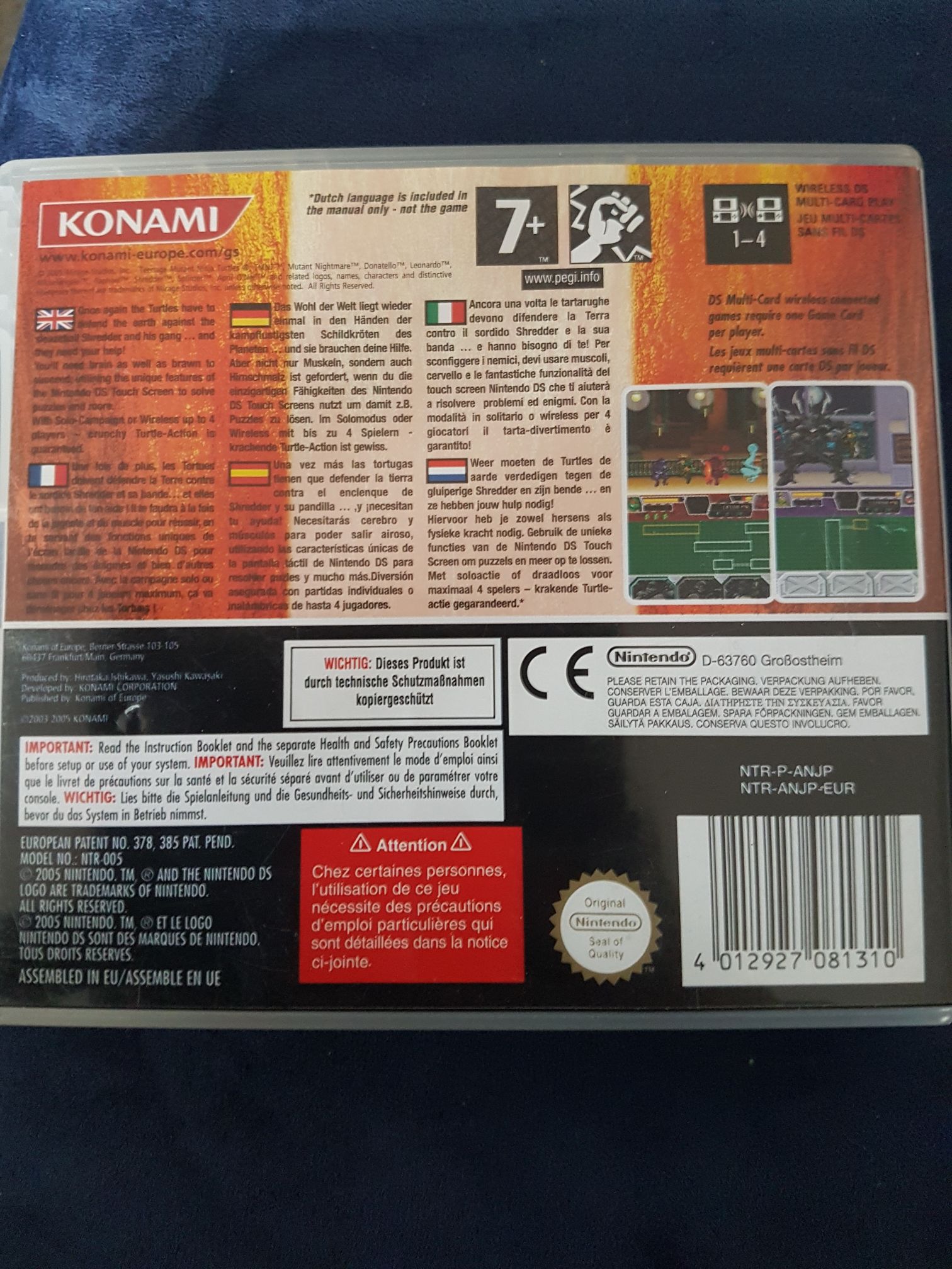 Teenage Mutant Ninja Turtles 3: Mutant Nightmare - Nintendo DS (Konami) video game collectible [Barcode 4012927081310] - Main Image 2