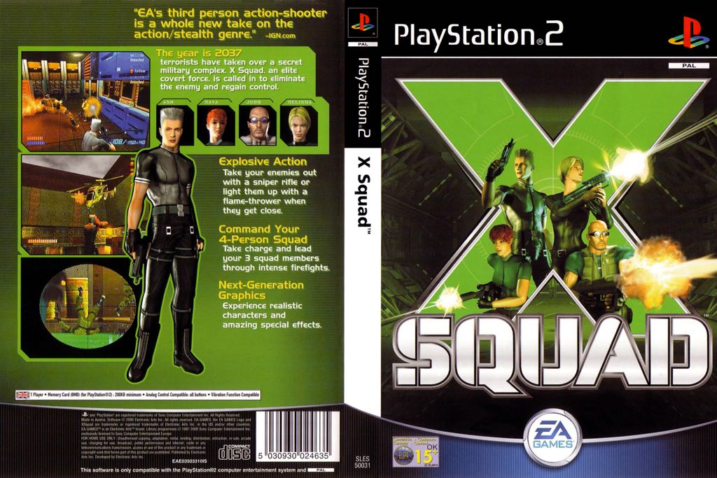 X Squad - Sony PlayStation 2 (PS2) (Electronic Arts/EA Games - 1) video game collectible [Barcode 014633142372] - Main Image 2