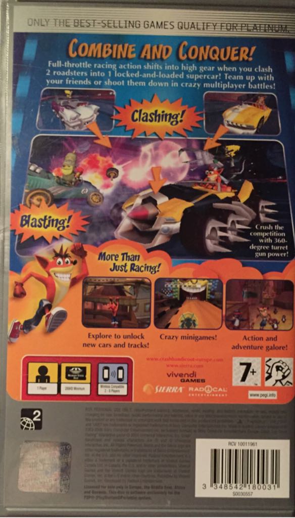 Crash Tag Team Racing NGC - Sony PlayStation Portable (PSP) (8) video game collectible [Barcode 3348542180031] - Main Image 2