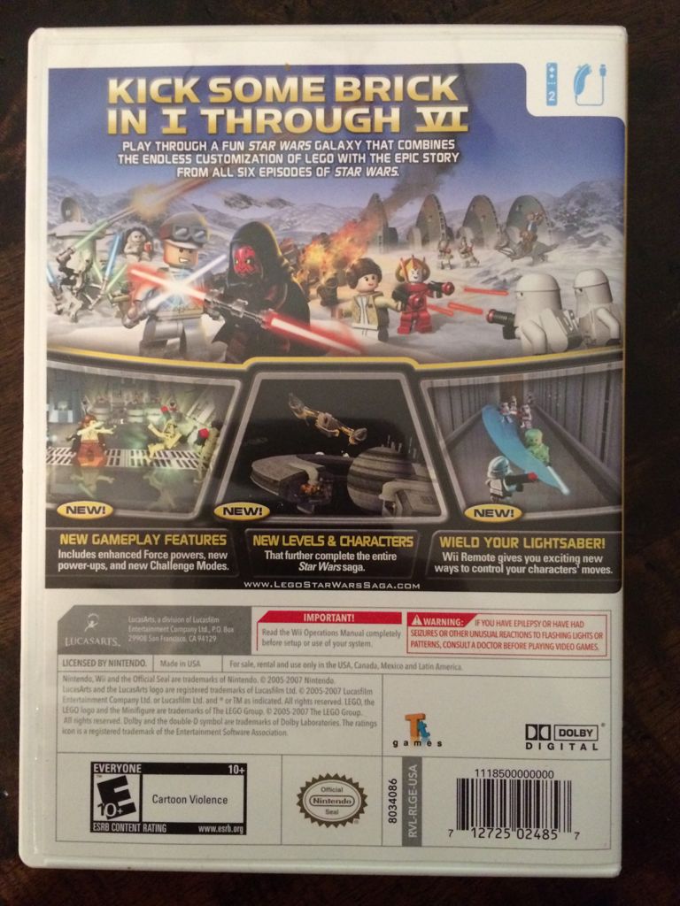 Lego Star Wars The Complete Saga - Nintendo Wii (Lucas Arts - 1 Players) video game collectible [Barcode 712725024857] - Main Image 2