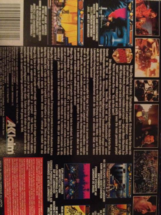 Judge Dredd - Nintendo Super Nintendo Entertainment System (SNES) (Nintendo - 1) video game collectible [Barcode 6475726807778] - Main Image 2