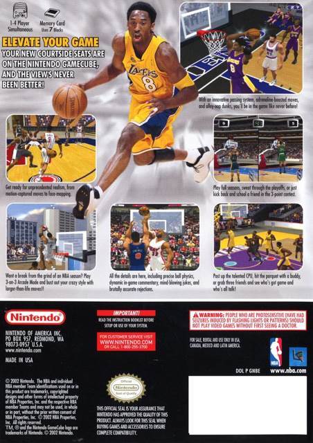 NBA Courtside 2002 - Nintendo GameCube (1-4) video game collectible [Barcode 045496960117] - Main Image 2
