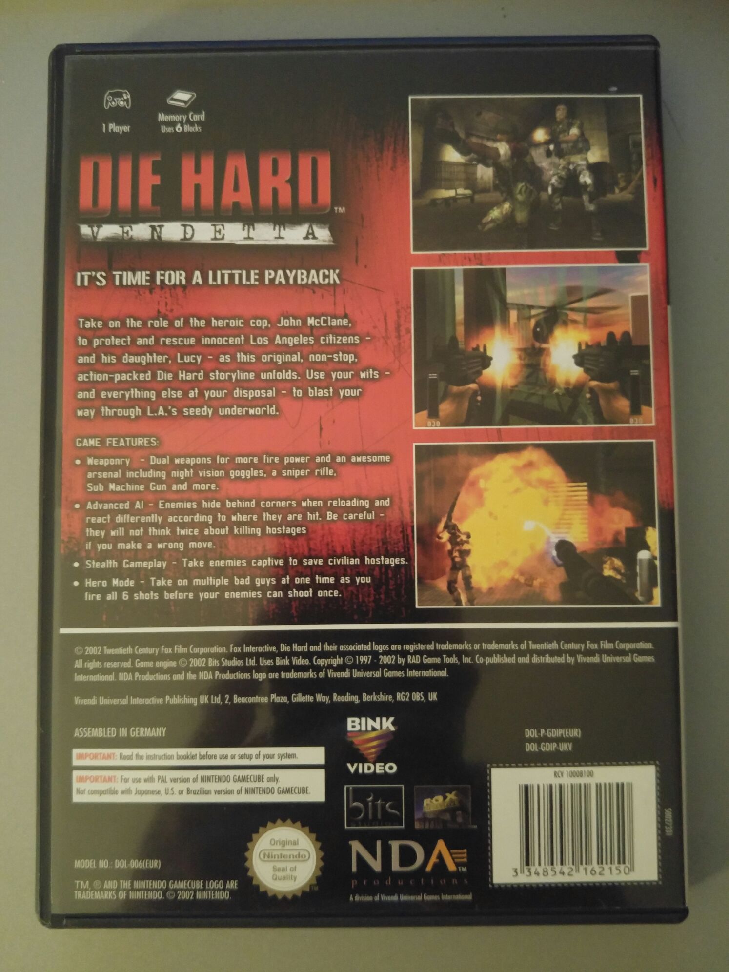 Die Hard: Vendetta - Nintendo GameCube (Nda Productions - 1) video game collectible [Barcode 3348542162150] - Main Image 2