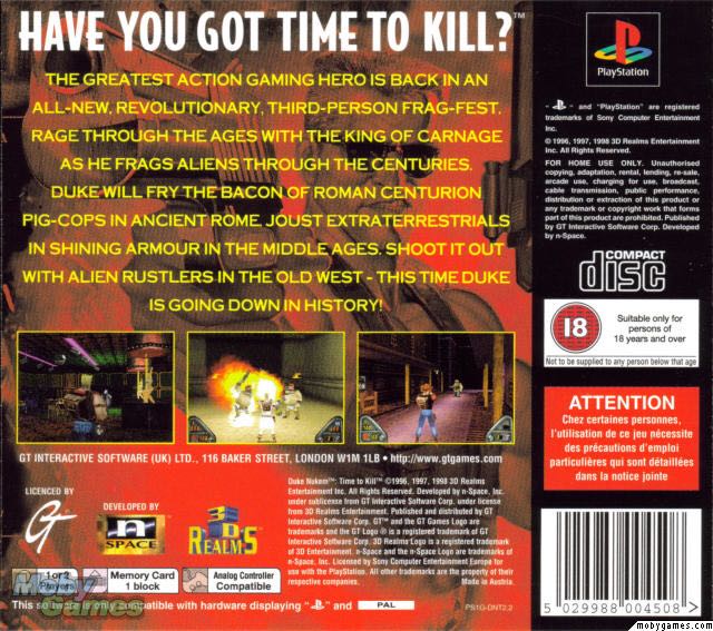 Duke Nukem - Sony PlayStation (GT Interactive - 1) video game collectible [Barcode 5029988002832] - Main Image 2