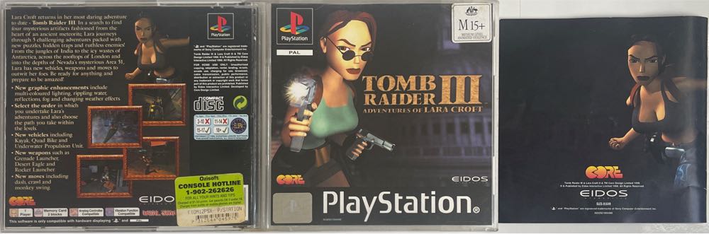 Tomb Raider 3 - Sony PlayStation (Eidos - 1) video game collectible - Main Image 4