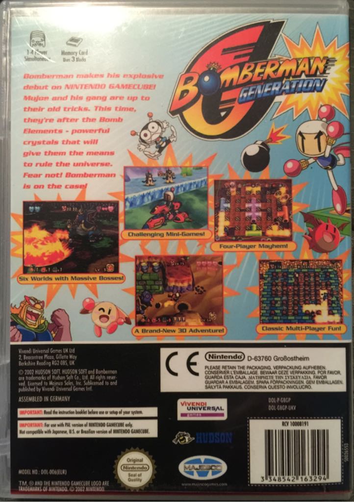 Bomberman Generation - Nintendo GameCube (Majesco - 1-4) video game collectible [Barcode 3348542163294] - Main Image 2