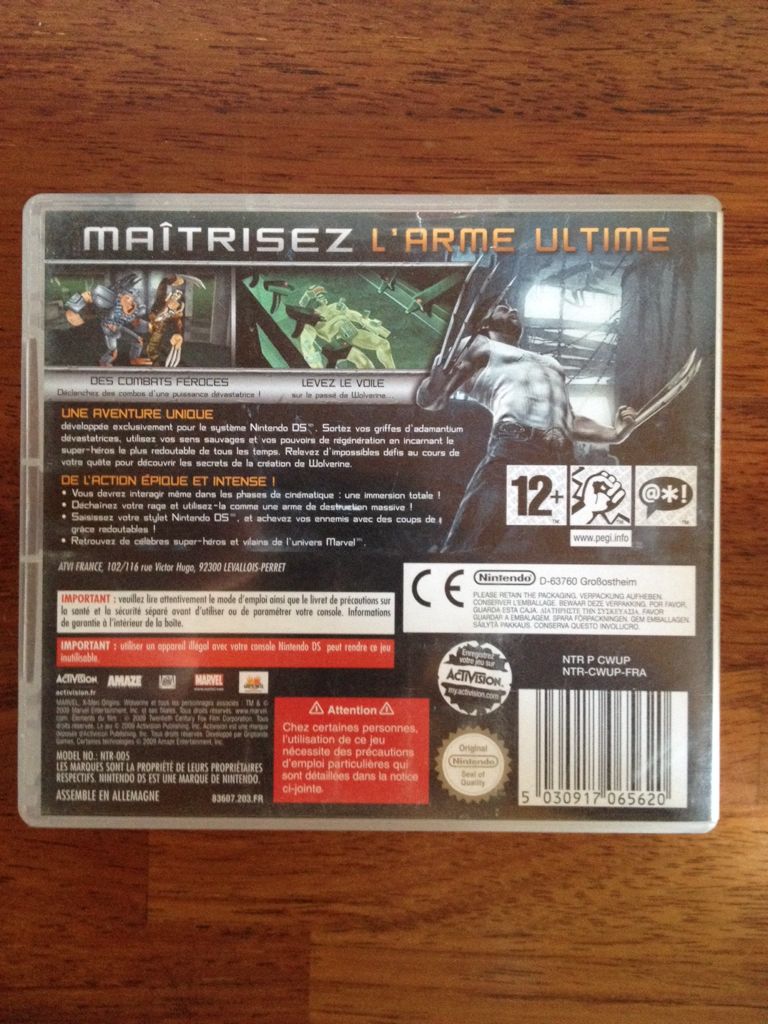 Xmen Origins Wolverine - Nintendo DS video game collectible [Barcode 5030917065620] - Main Image 2
