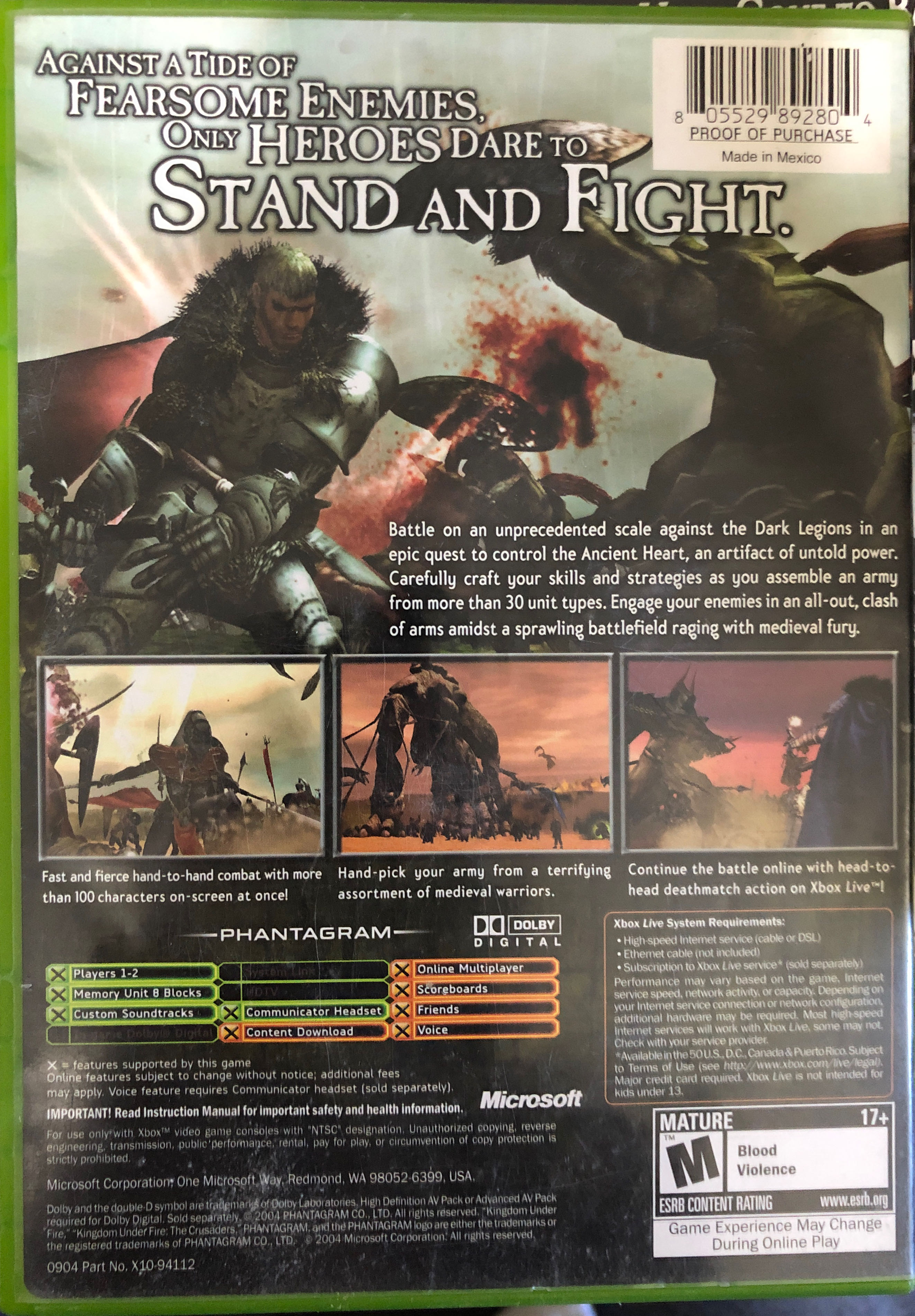 Kingdom Under Fire: The Crusaders - Microsoft Xbox (Microsoft Game Studios - 1) video game collectible [Barcode 805529892804] - Main Image 3