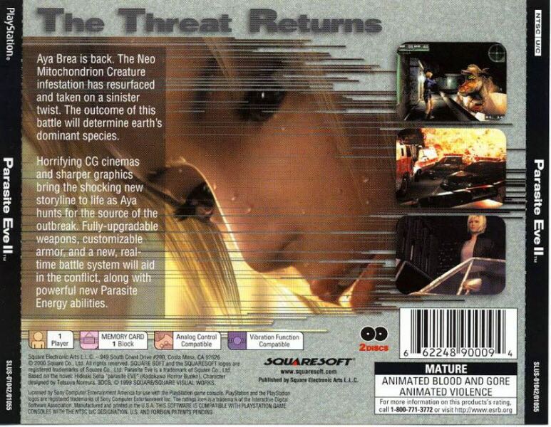 Parasite Eve 2 - Sony PlayStation (Square Electronic Arts - 1) video game collectible - Main Image 2