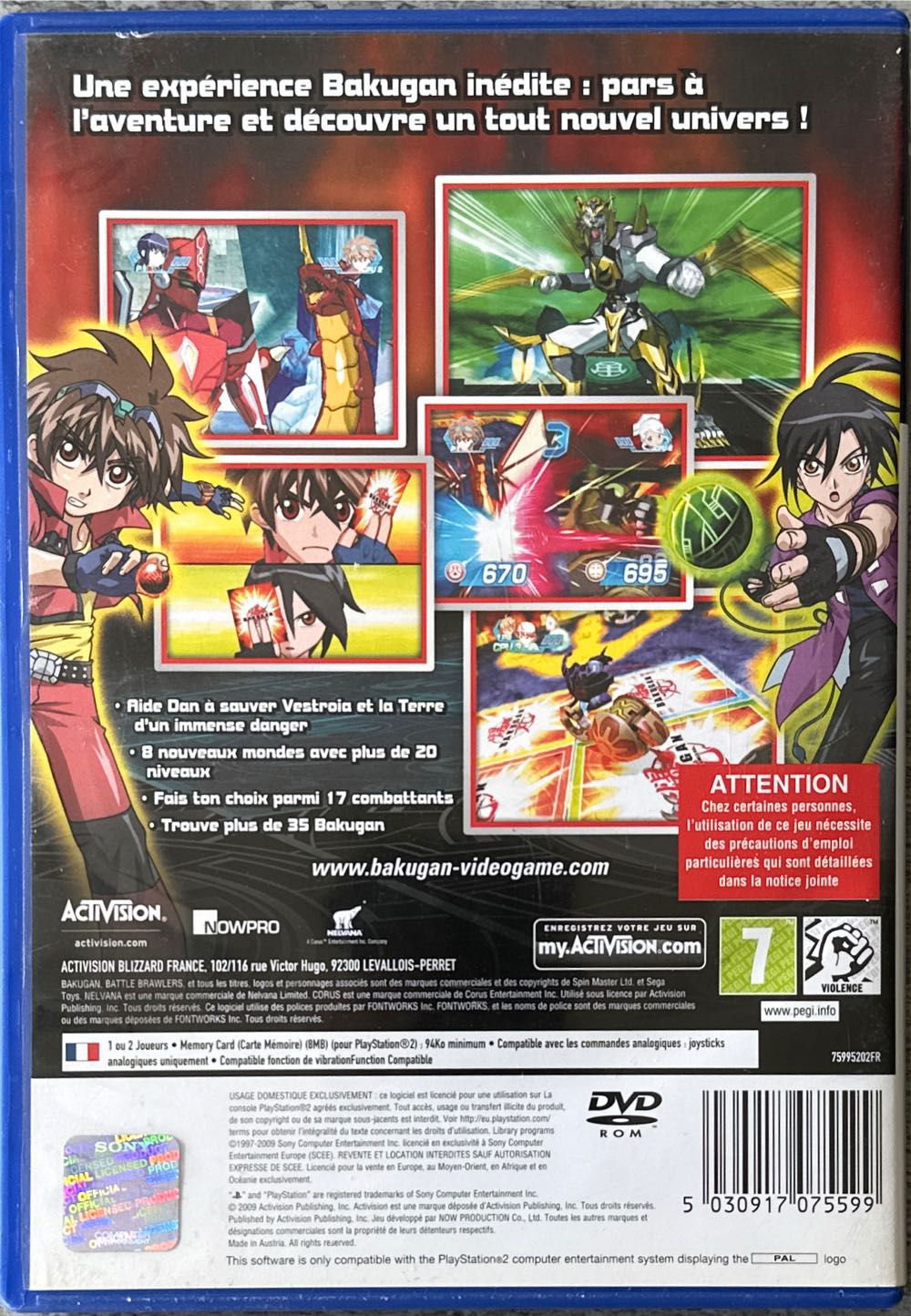 Bakugan Battle Brawlers PS2 - Sony PlayStation 2 (PS2) (1-2) video game collectible [Barcode 5030917075599] - Main Image 2