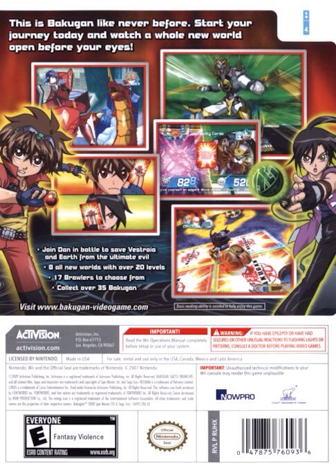 Bakugan Battle Brawlers - Nintendo Wii (Activision - 4) video game collectible - Main Image 2