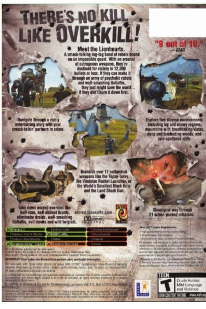 Armed and Dangerous - Microsoft Xbox (Lucas Arts - 1) video game collectible [Barcode 023234403751] - Main Image 2