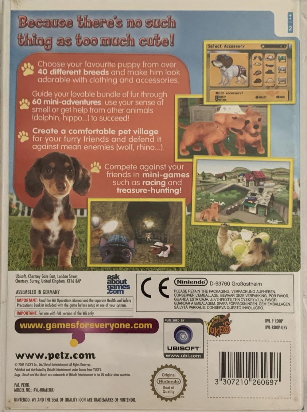 DOGZ - Nintendo Wii (Ubisoft - 1 - 2) video game collectible [Barcode 3307210260697] - Main Image 2