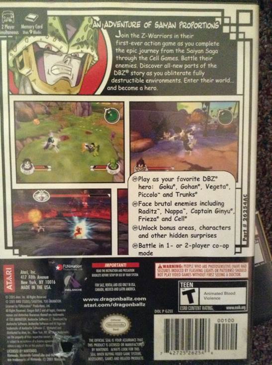 Dragonball Z Sagas - Nintendo GameCube (Atari - 2) video game collectible - Main Image 2