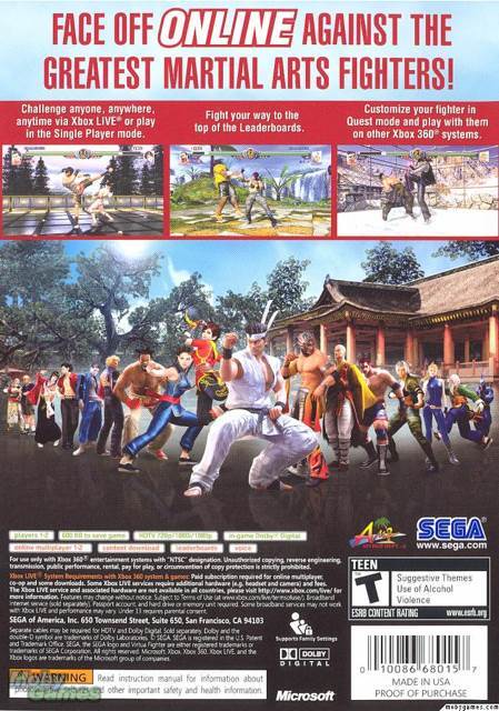 Virtua Fighter 5: Online - Microsoft Xbox 360 (Sega - 2) video game collectible [Barcode 010086680157] - Main Image 2