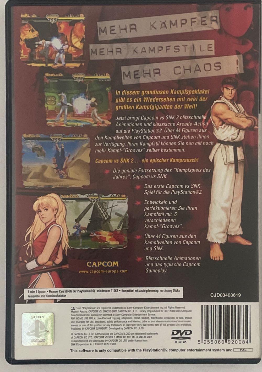 Capcom Vs Snk 2 - Sony PlayStation 2 (PS2) video game collectible [Barcode 5055060920084] - Main Image 2
