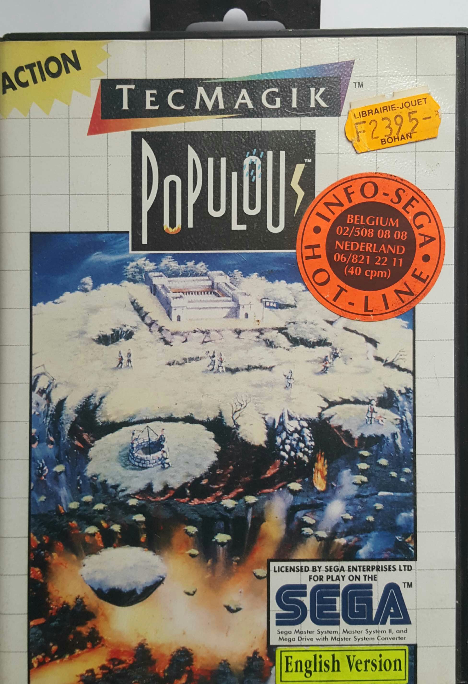 populous (Endast Kassett) - Sega Master System video game collectible - Main Image 1