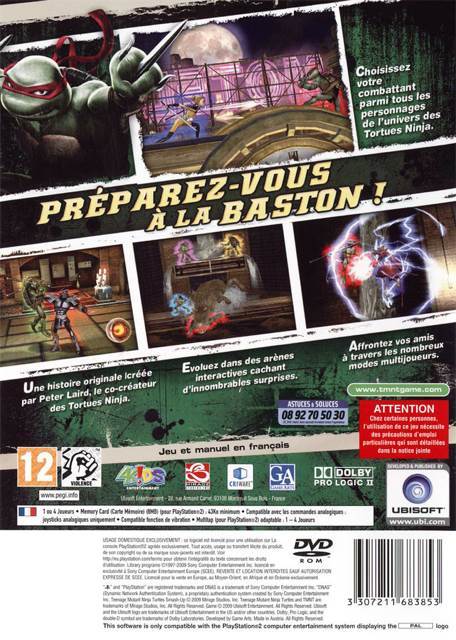 Teenage Mutant Ninja Turtles: Smash-Up - Sony PlayStation 2 (PS2) video game collectible [Barcode 3307211683853] - Main Image 2