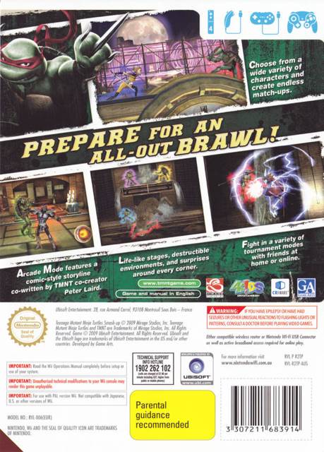 Teenage Mutant Ninja Turtles : Smash-Up - Nintendo Wii (Ubisoft - 4) video game collectible [Barcode 3307211683914] - Main Image 2