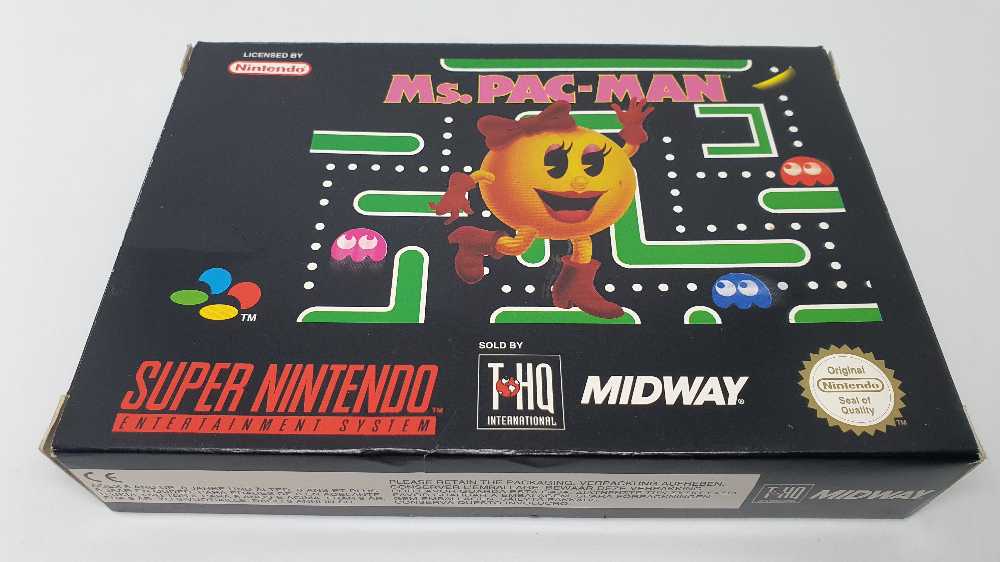 Ms. Pac-Man - Nintendo Super Nintendo Entertainment System (SNES) (Wiliams - 2) video game collectible [Barcode 031719199617] - Main Image 4