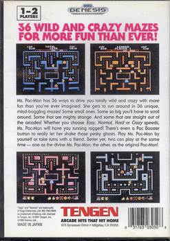 Ms. Pac - Man - Sega Genesis (Mega Drive) (Tengen - 2 Players) video game collectible [Barcode 031763030508] - Main Image 2