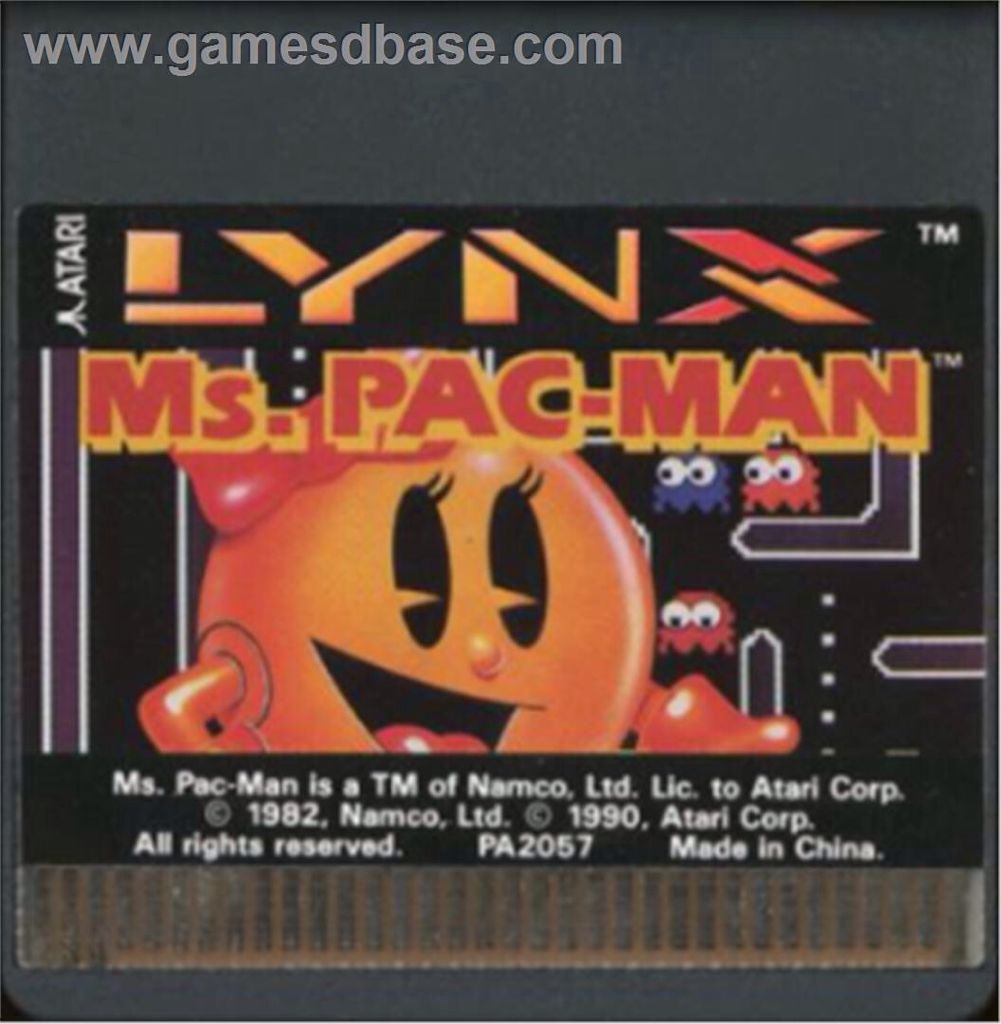 Ms. Pac-Man - Atari Lynx (Atari Corporation) video game collectible [Barcode 077000020451] - Main Image 2