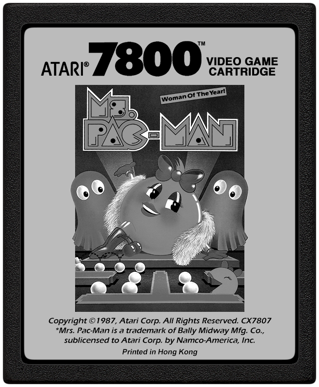 Ms. Pac-Man A78 2.0 - Atari 7800 (Atari Corp. - 1-2) video game collectible [Barcode 077000400130] - Main Image 3