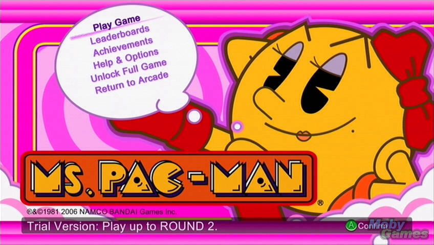 Ms. Pac-Man - Microsoft Xbox 360 video game collectible - Main Image 1