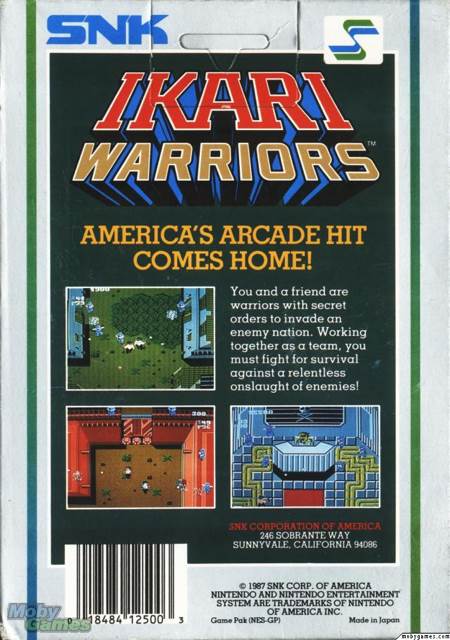 Ikari Warriors - Nintendo Entertainment System (NES) (SNK - 2) video game collectible [Barcode 074299066016] - Main Image 2
