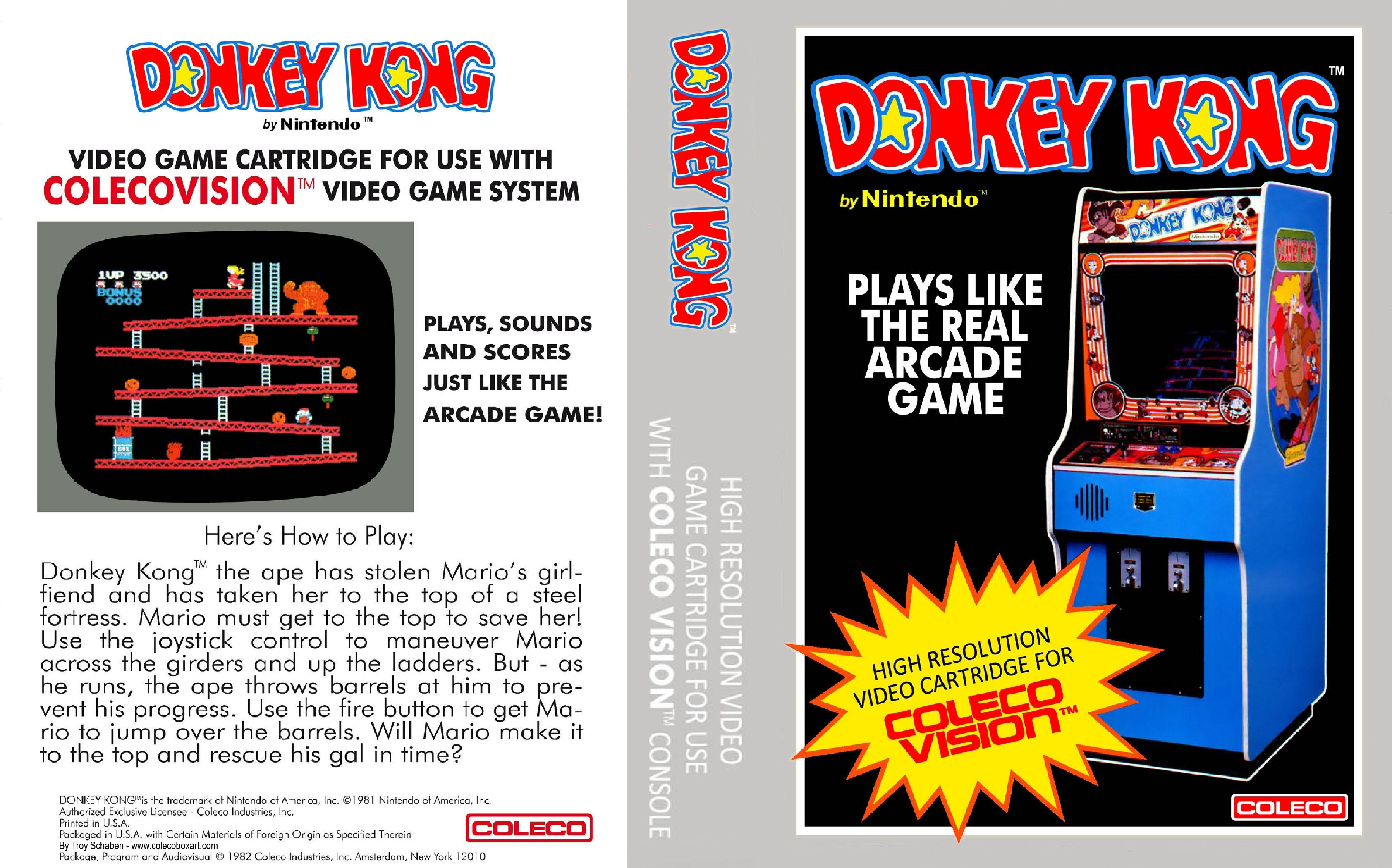 Donkey Kong - Colecovision (Coleco - 2) video game collectible [Barcode 077000502100] - Main Image 2