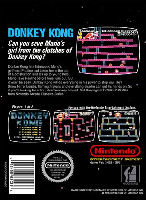 Donkey Kong - Nintendo Entertainment System (NES) (Nintendo - 1) video game collectible - Main Image 2