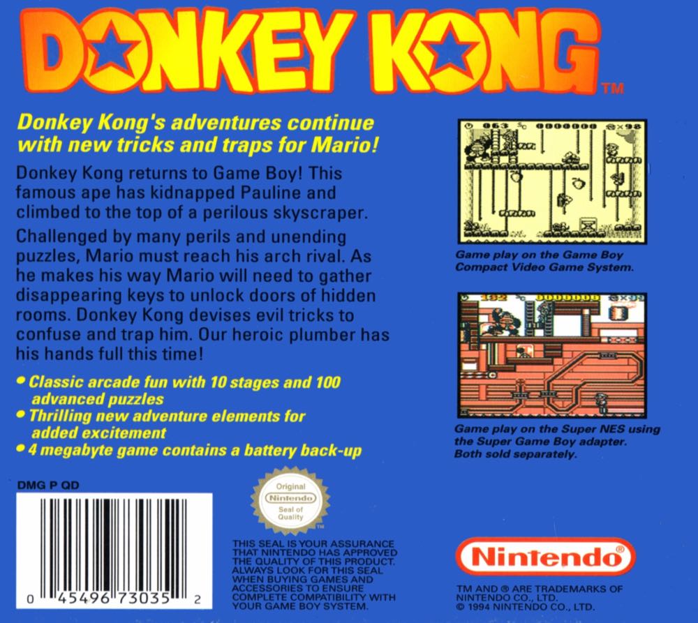 Donkey Kong - Nintendo Game Boy (Nintendo) video game collectible - Main Image 2