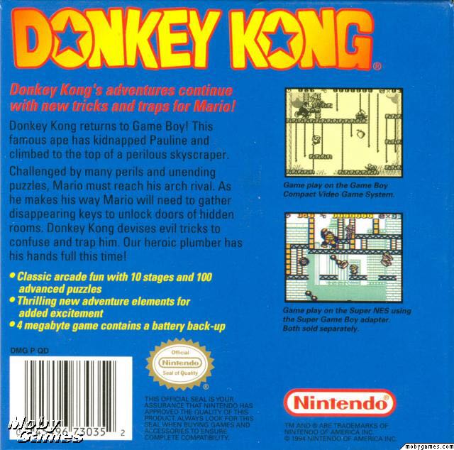 Donkey Kong - Nintendo Game Boy video game collectible - Main Image 2
