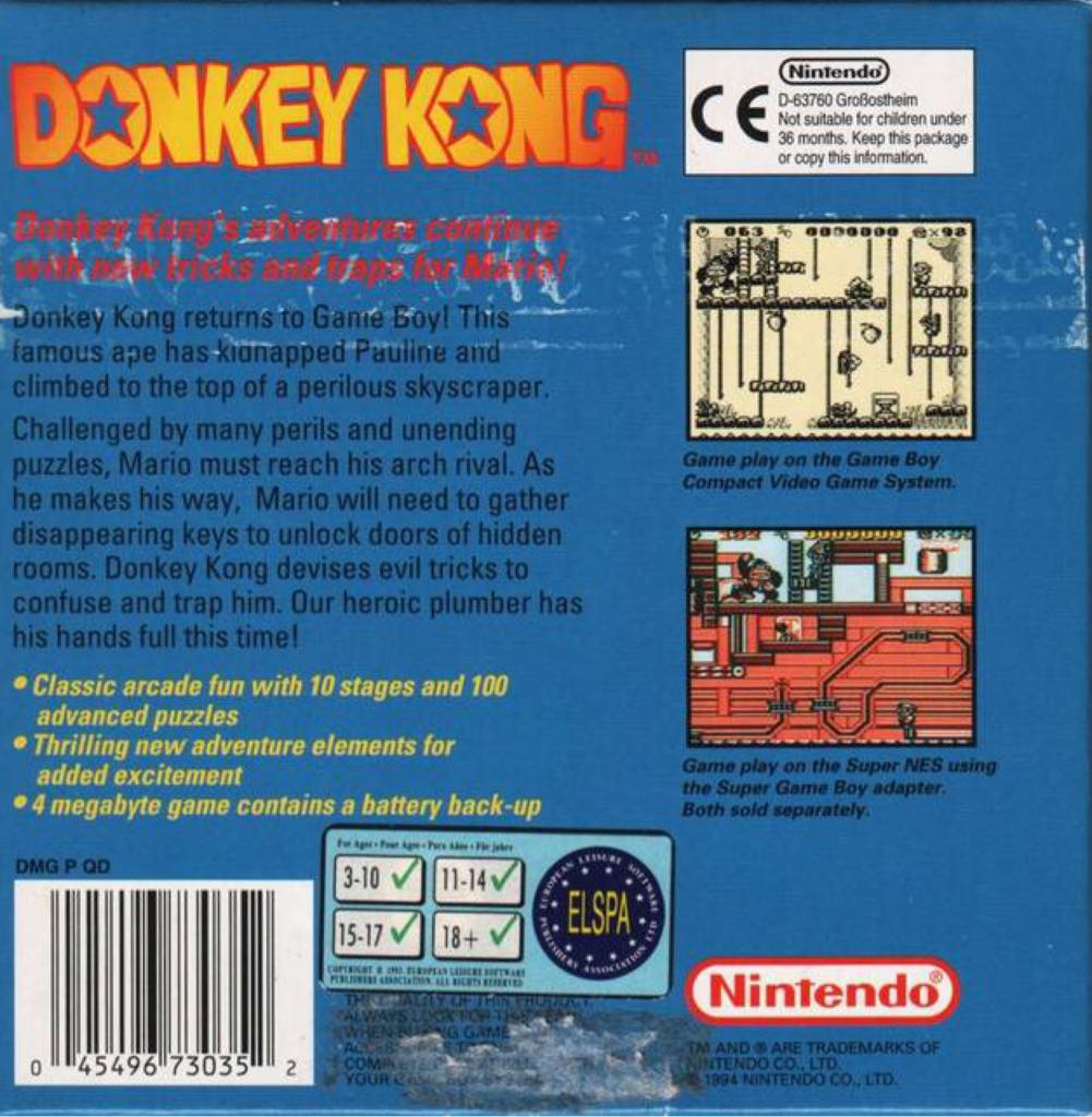 Donkey Kong - Nintendo Game Boy video game collectible - Main Image 2