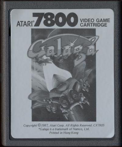 Galaga - Atari 7800 (Atari - 1 or 2) video game collectible [Barcode 077000700049] - Main Image 3
