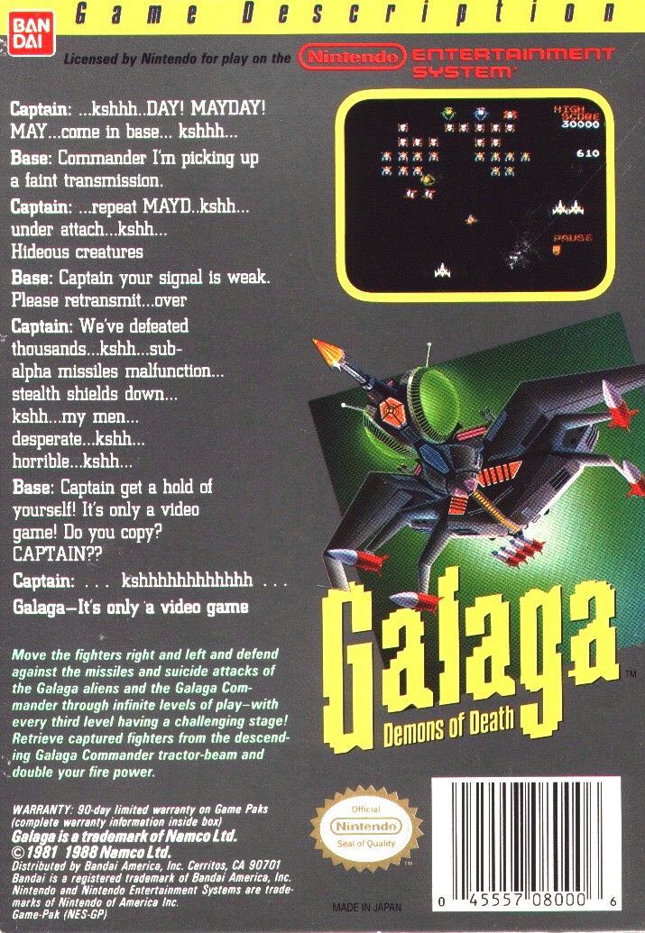 Galaga (NES Classic) - Nintendo NES Classic (Bandai - 2) video game collectible - Main Image 2