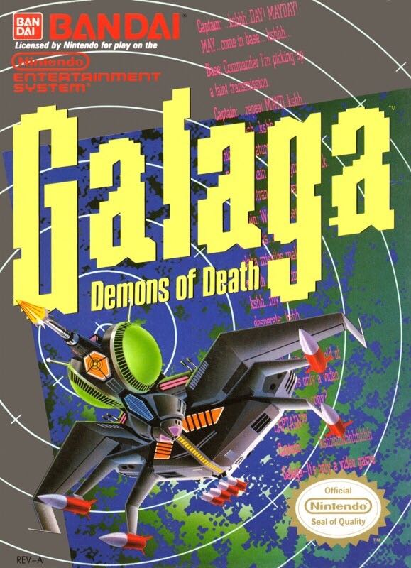 Galaga - Nintendo Entertainment System (NES) (Bandai) video game collectible - Main Image 1