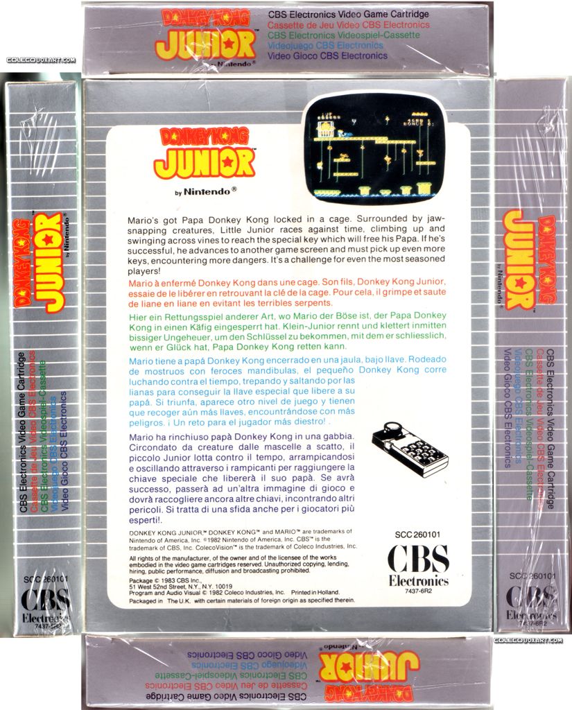 Donkey Kong Jr. - Colecovision (Nintendo - 2) video game collectible - Main Image 2