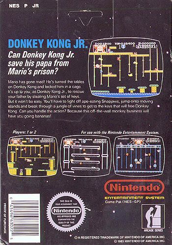 Donkey Kong Jr. - Nintendo Entertainment System (NES) (Nintendo) video game collectible - Main Image 2