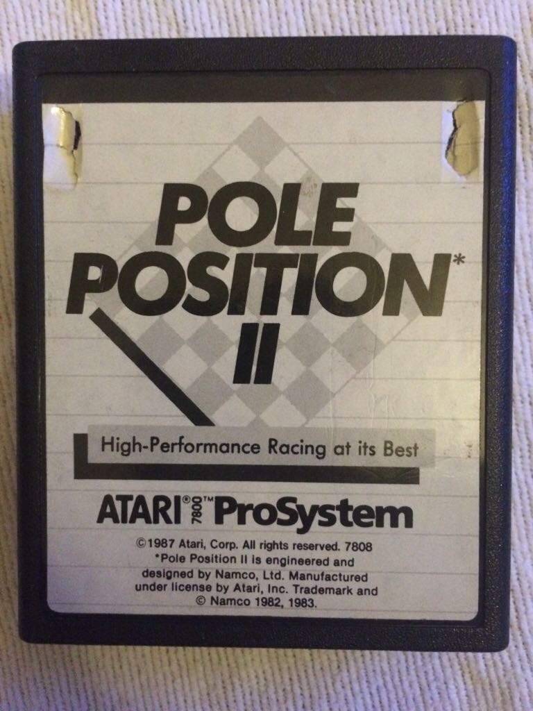 Pole Position II - Atari 7800 video game collectible - Main Image 1